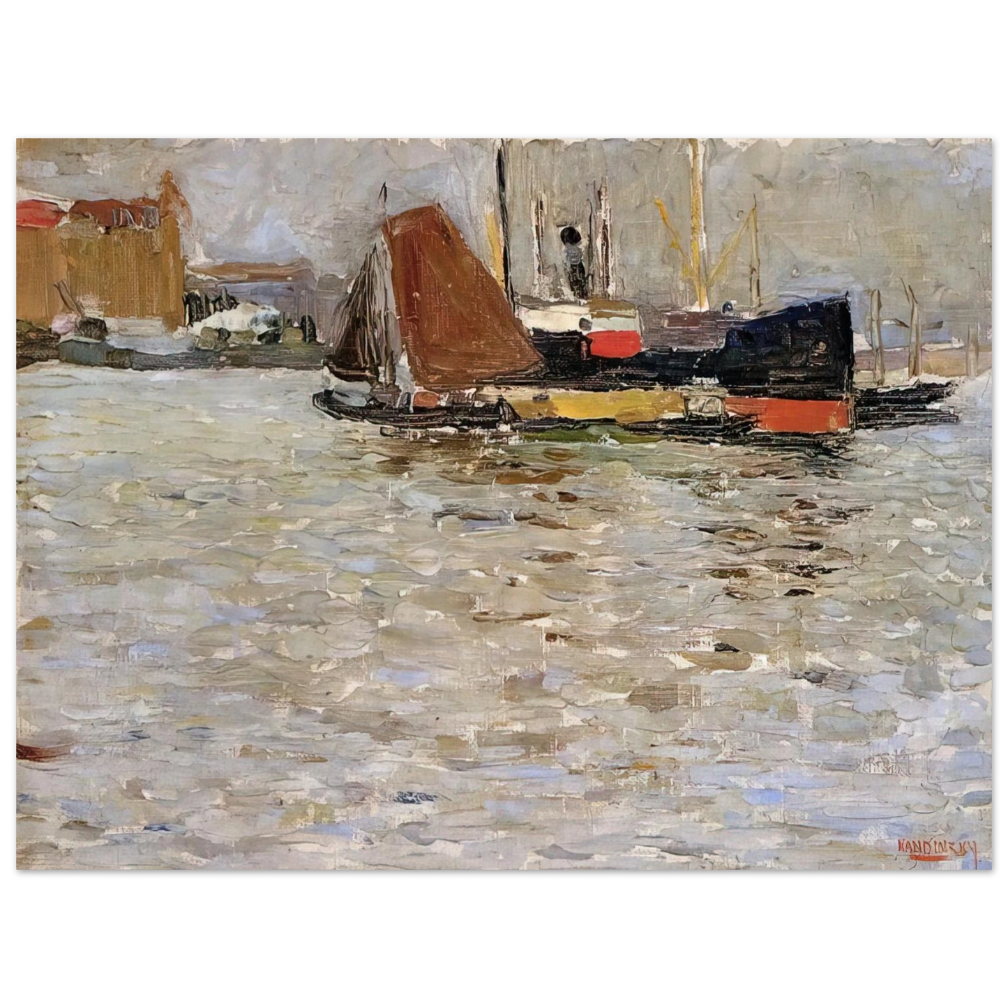 Wassily Kandinsky - ROTTERDAM SUN 1906 Fine Art Poster - Default Title