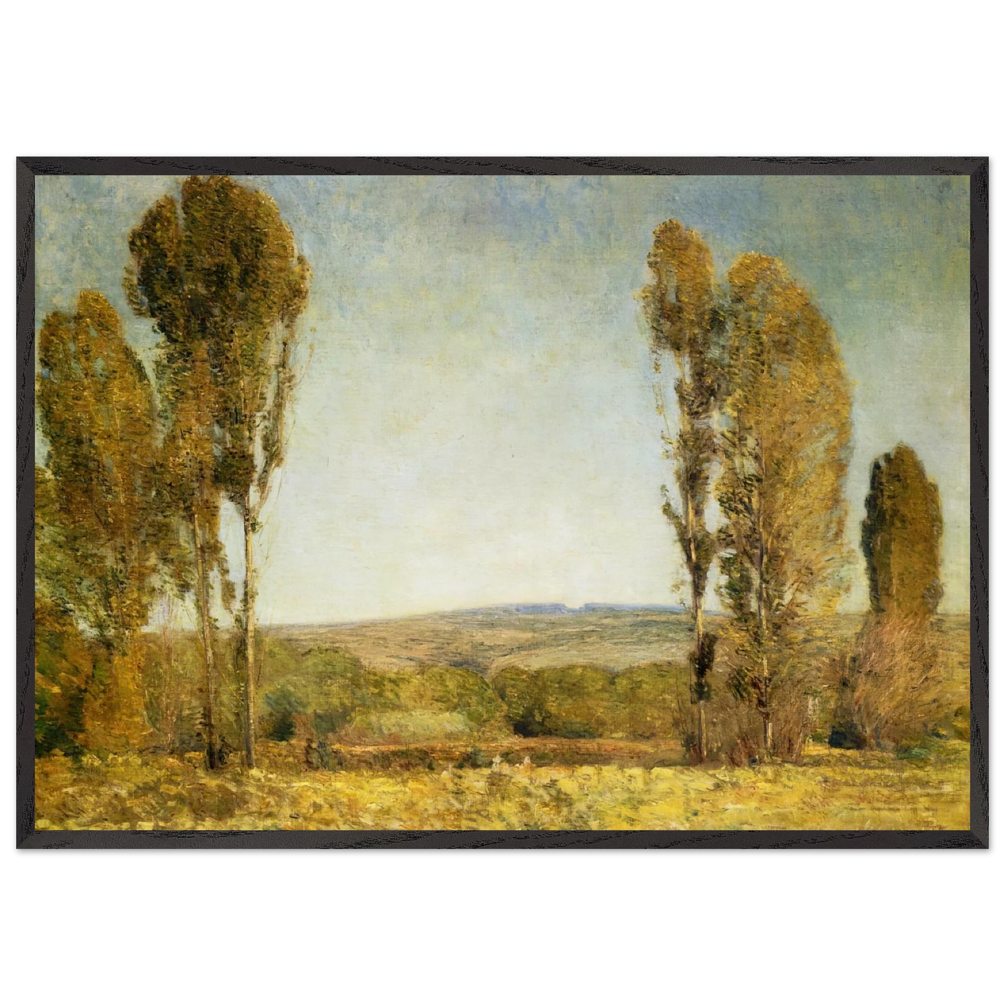 Golden Afternoon - Childe Hassam 70x100 cm / 28x40 inches Framed Art Print – Black Wooden Frame