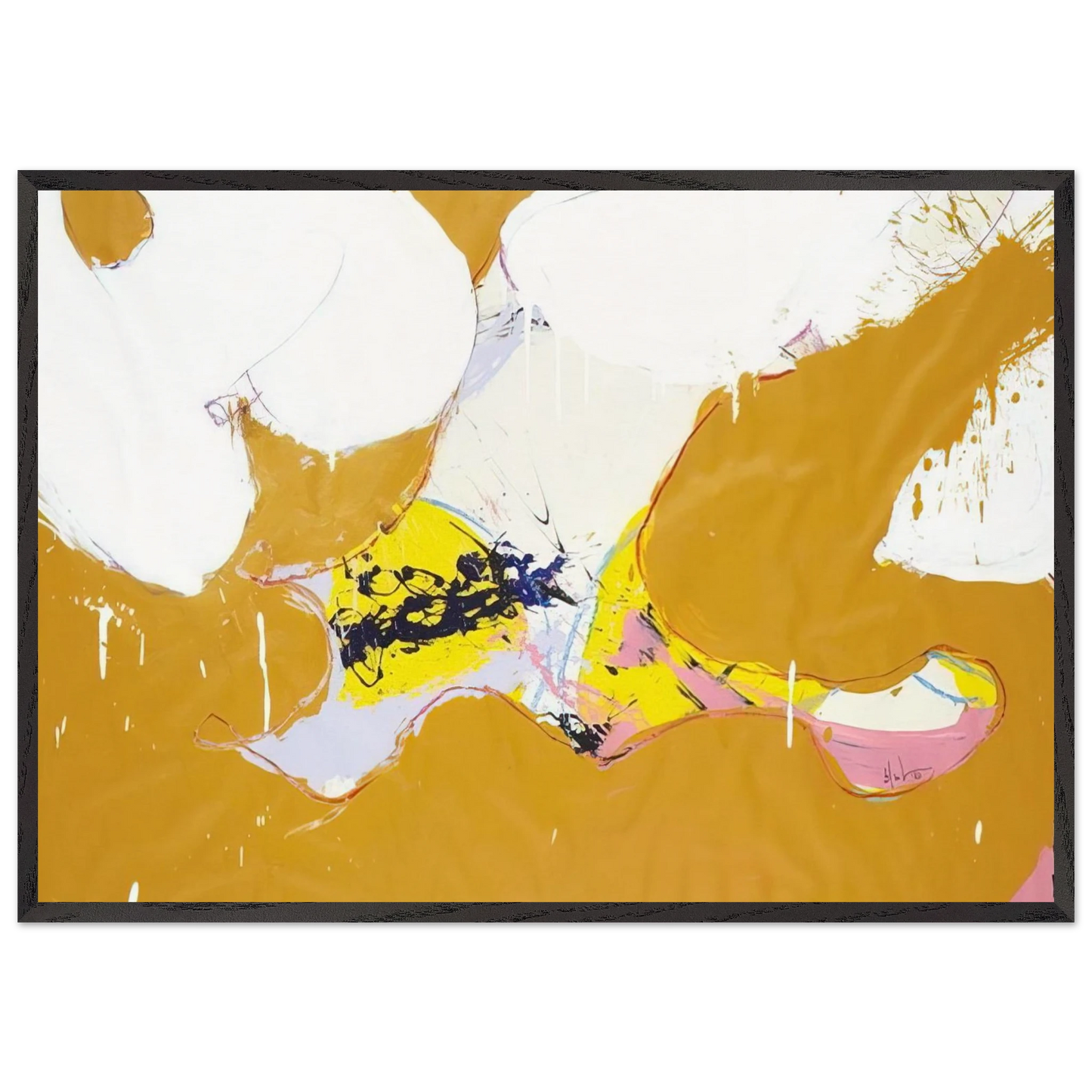 Round About - 1973 - Norman Bluhm Framed Art Print – Black Wooden Frame - Default Title - -Framed Art Print