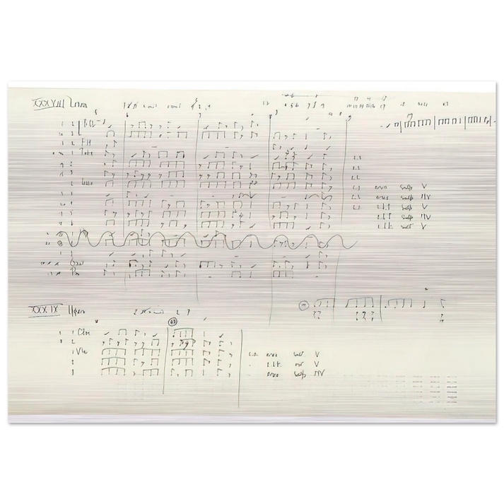 Cheap Imitation - 1971 - John Cage Brushed Aluminum Print - 70x100 cm / 28x40 inches | John Cage Aluminum Print | John Cage Prints