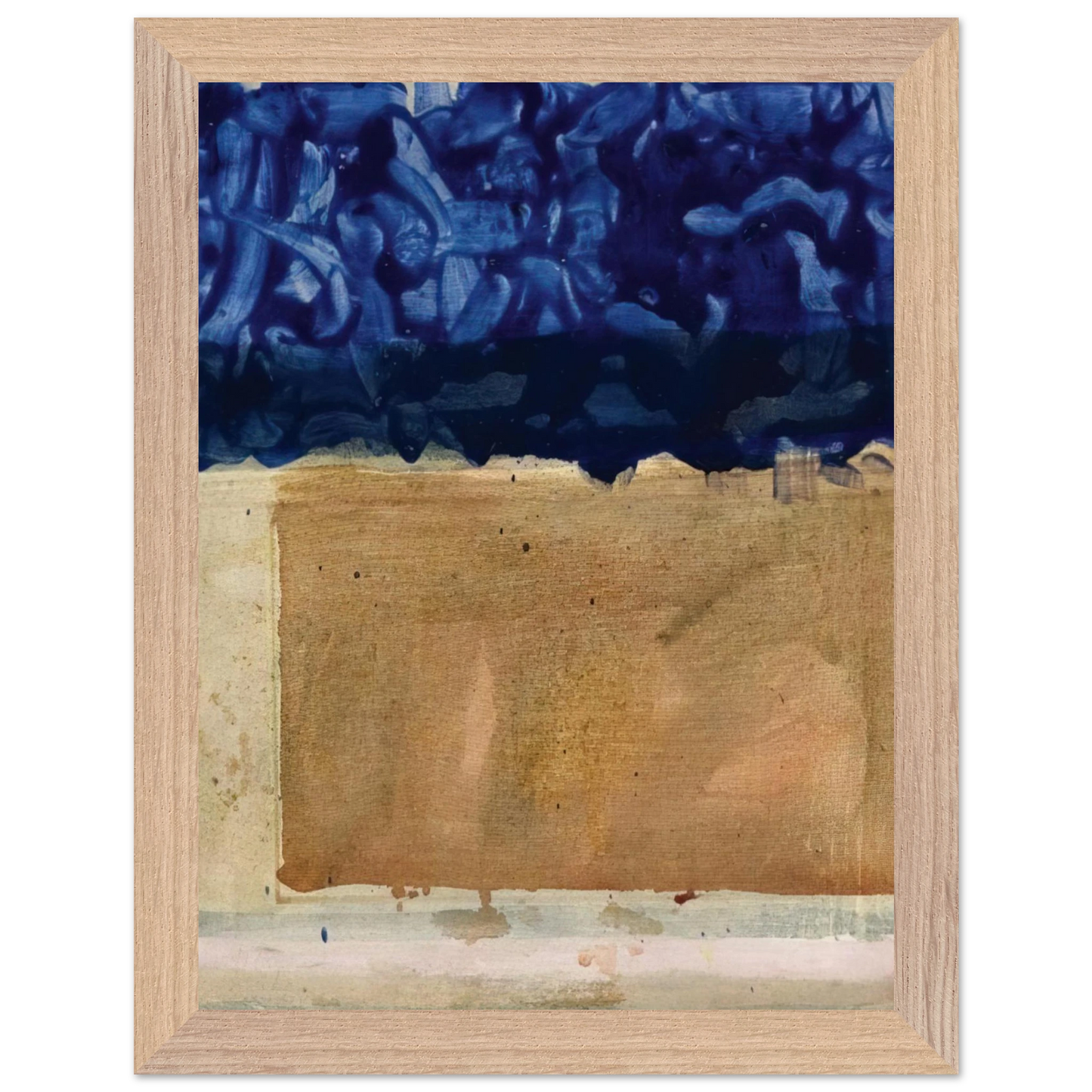 Helen Frankenthaler - Shoreline - 1952 Wall art - 21x29.7 cm / 8x12" - Premium Wooden Framed Poster With Fine Art Paper - Black frame