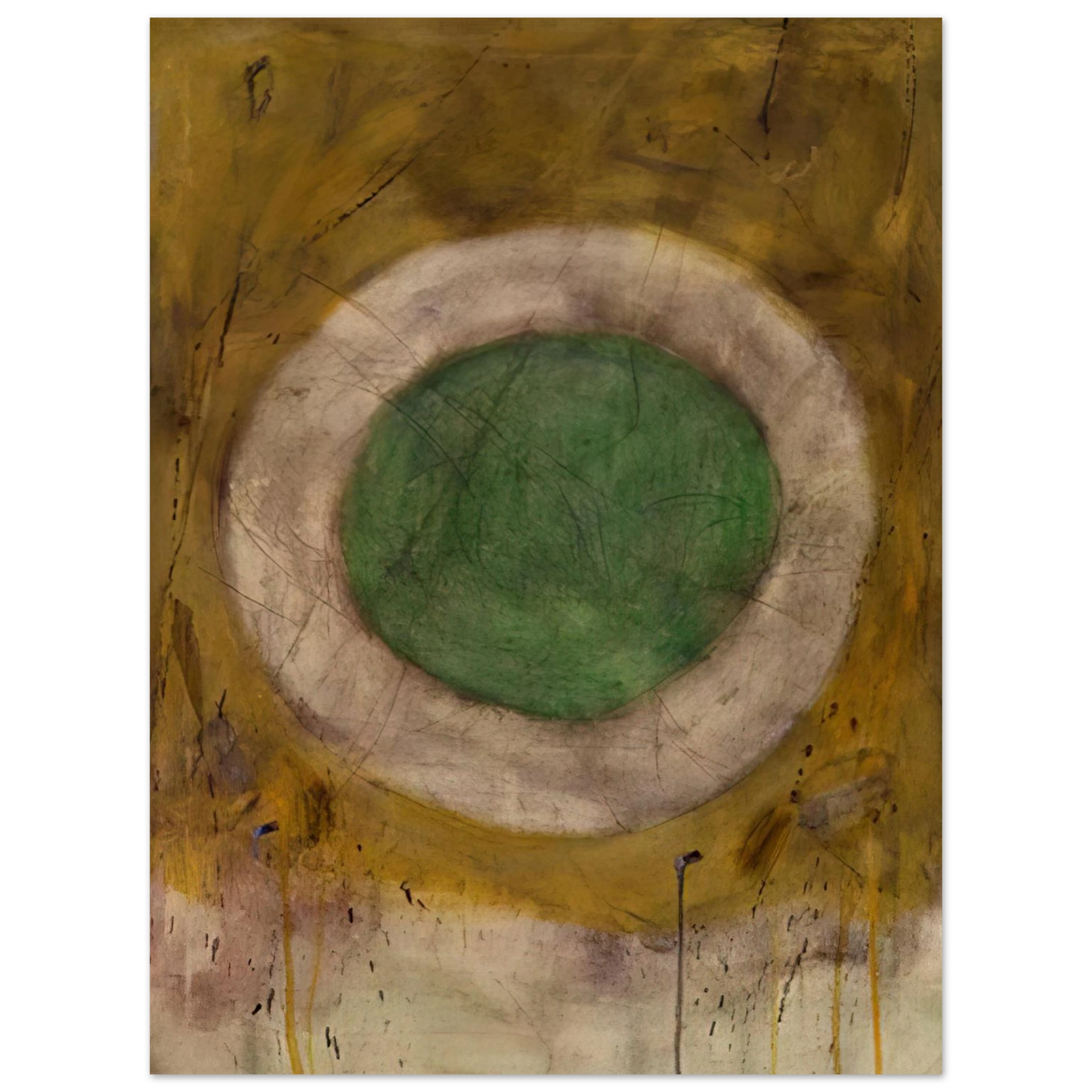 Gene Davis - Green Glow - 1958 Fine Art Poster - Default Title