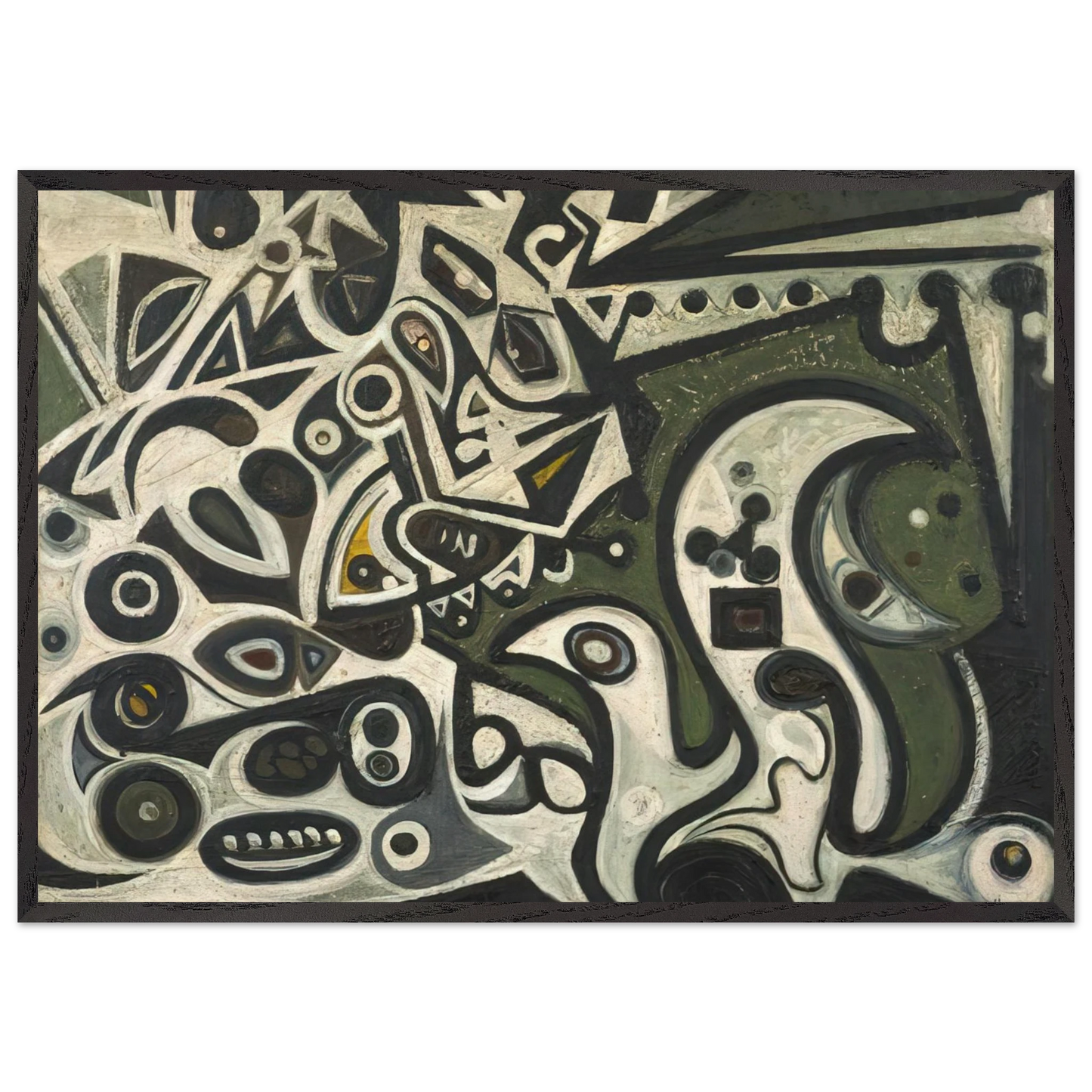 River Metamorphosis - Richard Pousette-Dart 70x100 cm / 28x40 inches Framed Art Print – Black Wooden Frame