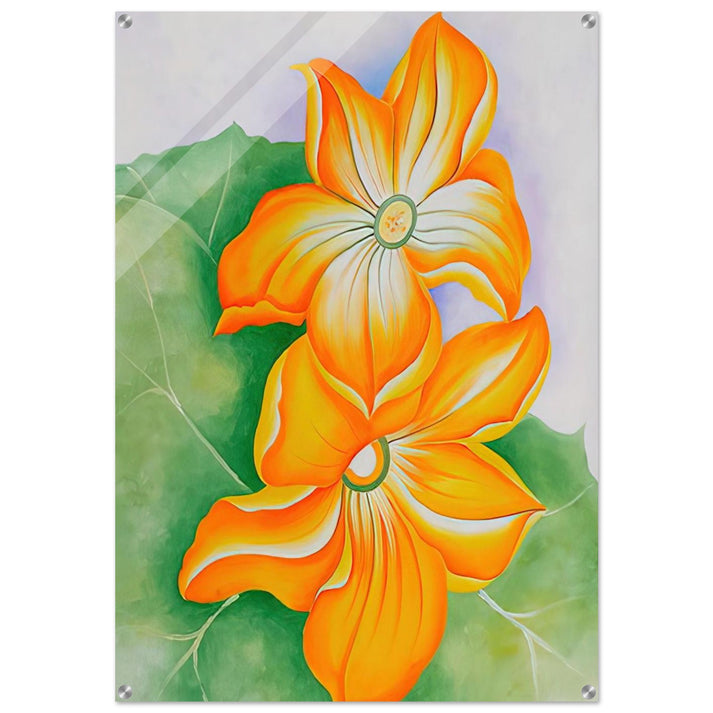 Squash Blossoms - Georgia O'Keeffe Acrylic Print - 70x100 cm / 28x40″ inches