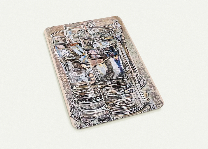 4 GLASSES 1974 By Janet Fish Pack of 10 Post Cards | Janet Fish Post Cards | A6 (10.5 x 14.8 cm) - 4.1 x 5.8 inches