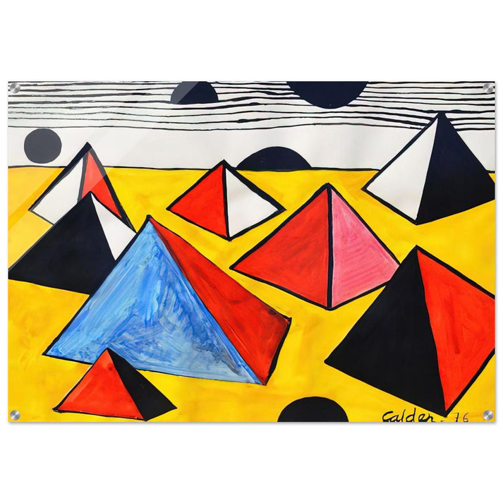 PYRAMIDS 1975 - Alexander Calder Acrylic Print - 70x100 cm / 28x40″ inches