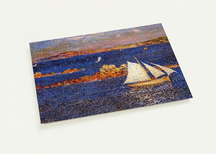 NEAR THE ROCKS OF PER KIRIDEC 1889 By Theo van Rysselberghe Pack of 10 Post Cards | Theo van Rysselberghe Post Cards | A6 (10.5 x 14.8 cm) - 4.1 x 5.8 inches