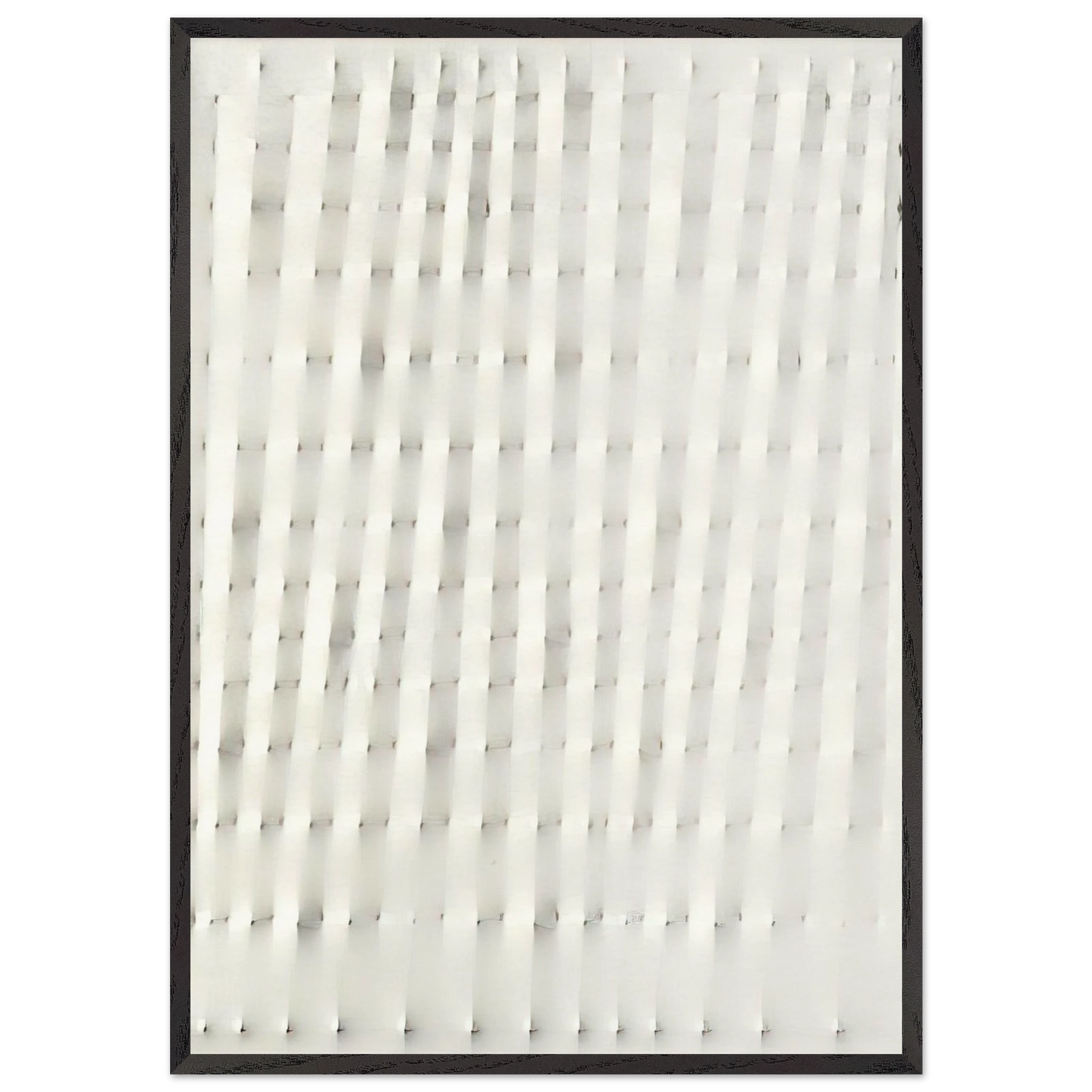 Superficie Bianca - 1985 - Enrico Castellani Framed Art Print – Black Wooden Frame - Default Title - -Framed Art Print