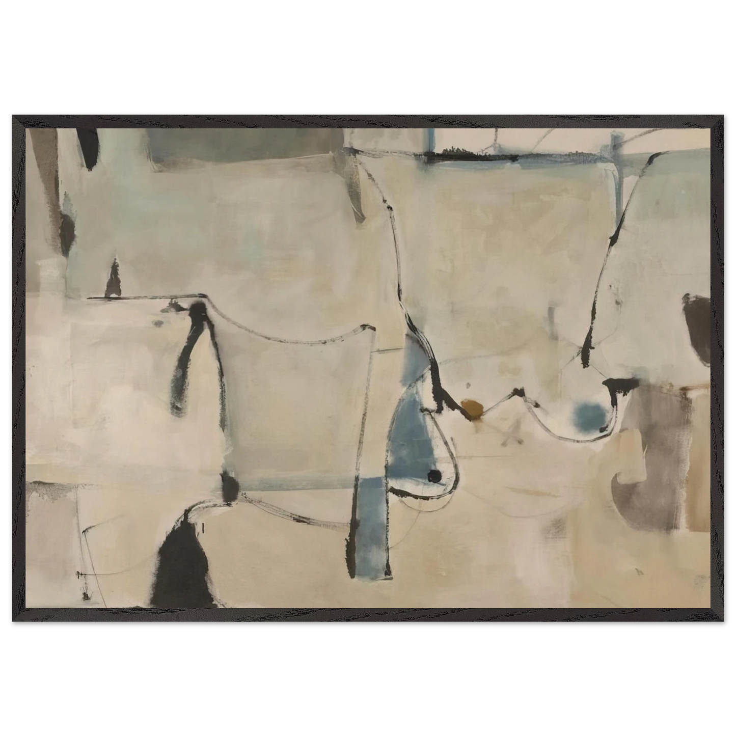 Miller 22 - Richard Diebenkorn 70x100 cm / 28x40 inches Framed Art Print – Black Wooden Frame