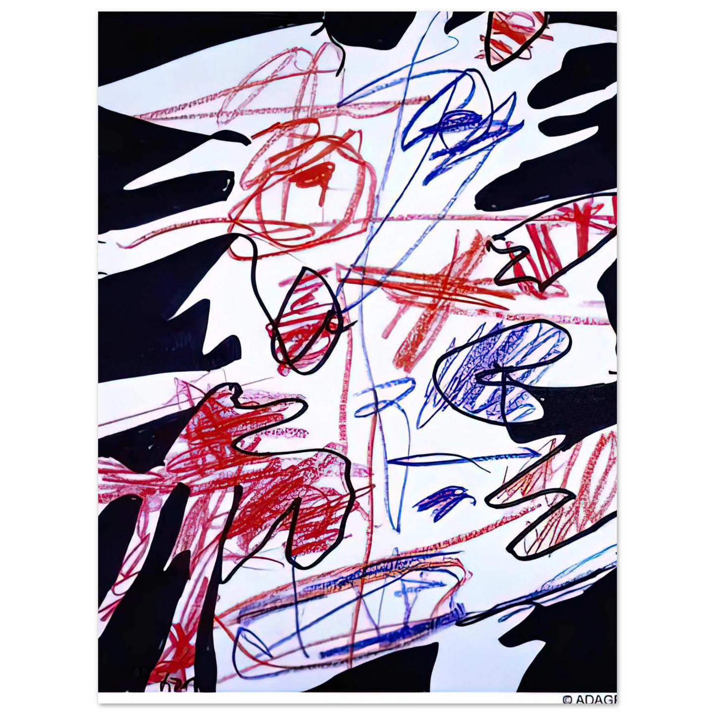 Jean Dubuffet - ACTIVATION XLVII Fine Art Poster - Default Title