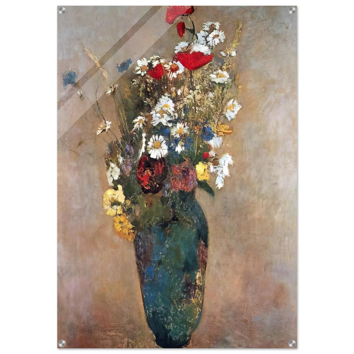 VASE WITH FLOWERS - Odilon Redon Acrylic Print - 70x100 cm / 28x40″ inches