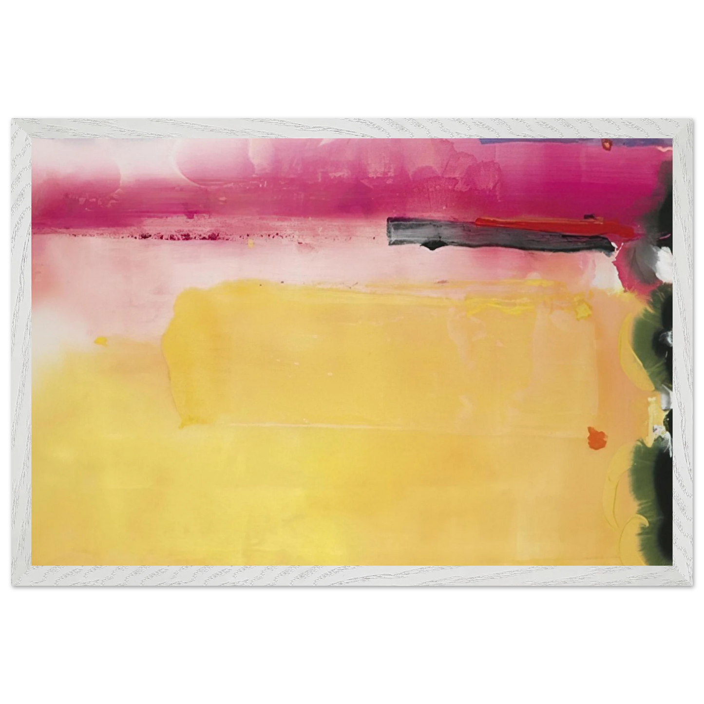 Helen Frankenthaler - Black-Eyed Susan - 1988 Wall art - 45x60 cm / 18x24 inches - Premium Wooden Framed Poster With Fine Art Paper - Wood frame