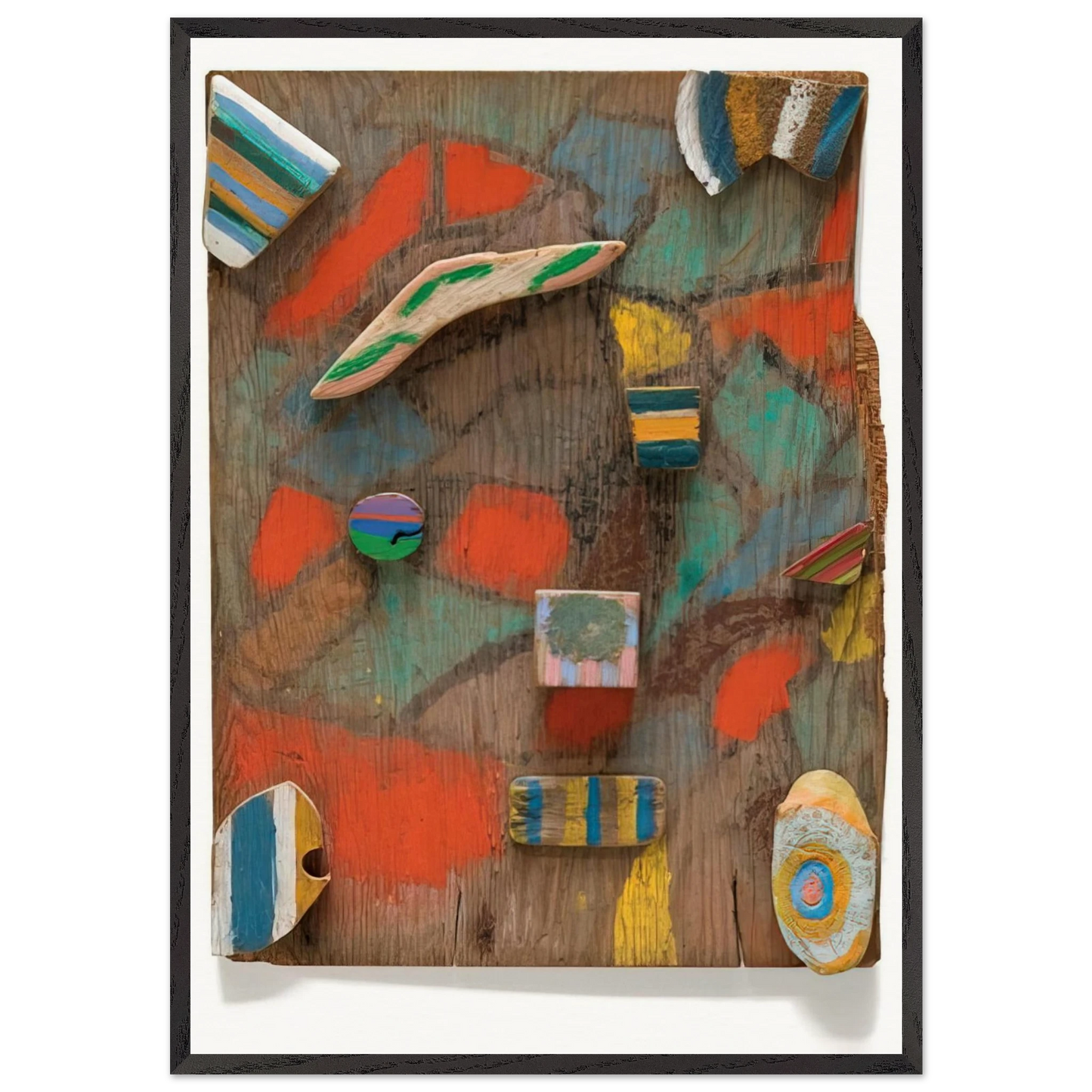 Untitled - 1978 N6 - Betty Parsons 70x100 cm / 28x40 inches Framed Art Print – Black Wooden Frame