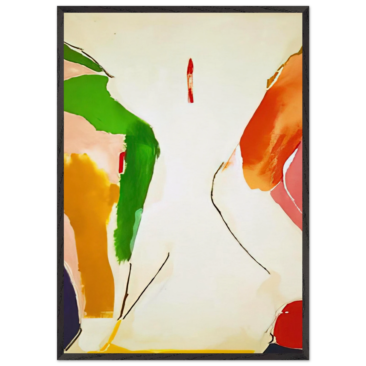 Living Edge - 1973 - Helen Frankenthaler 70x100 cm / 28x40 inches Framed Art Print – Black Wooden Frame