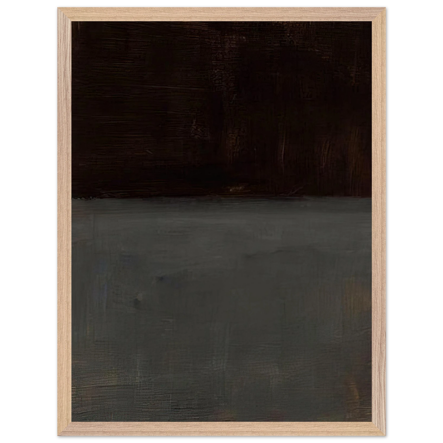 Mark Rothko - Untitled brown and gray - 1969 Wall Art - 60x80 cm / 24x32 inches - Premium Wooden Framed Poster With Fine Art Paper - Black frame
