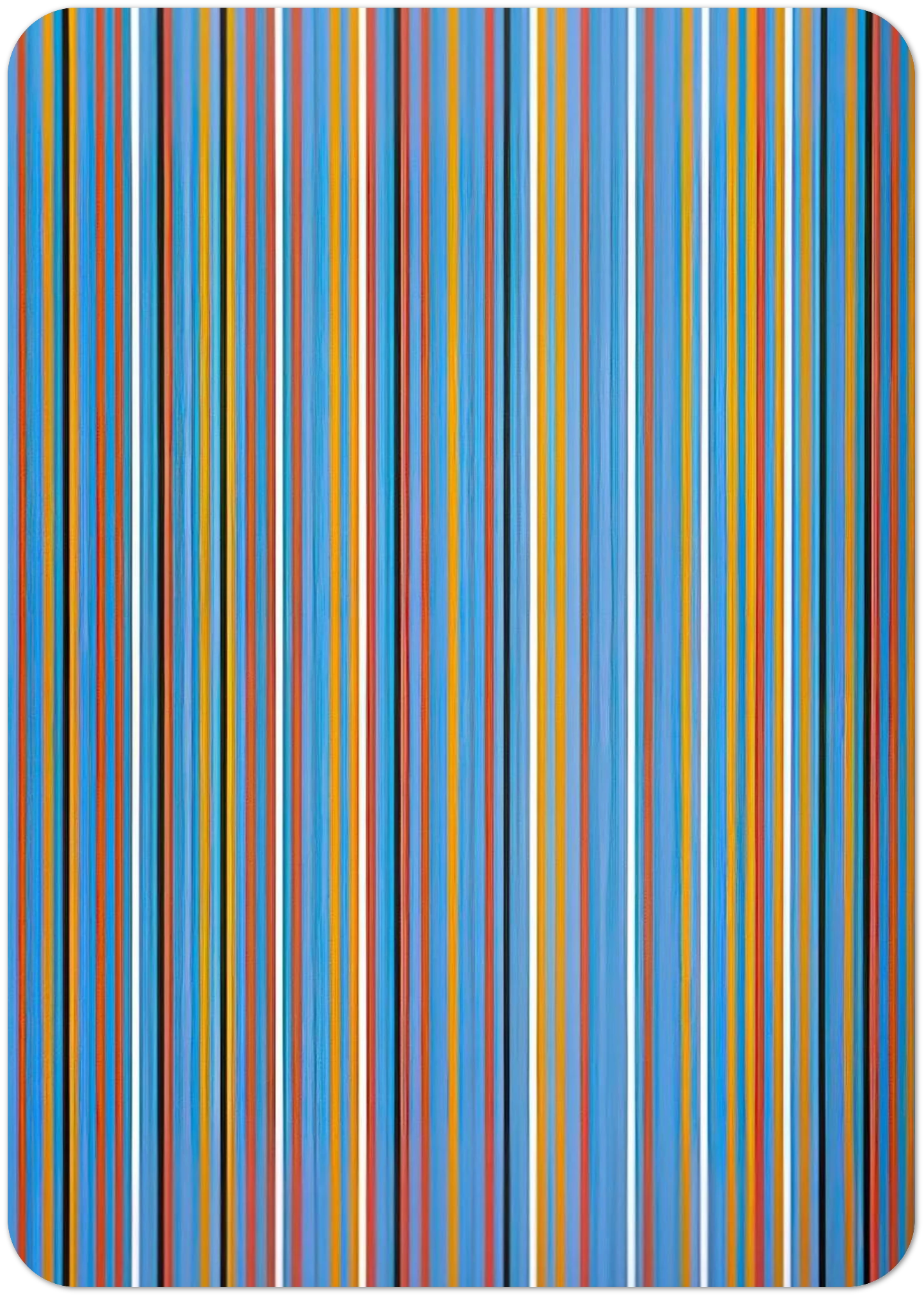 BIG BLUE 1982 By Bridget Riley Pack of 10 Post Cards | Bridget Riley Post Cards | A6 (10.5 x 14.8 cm) - 4.1 x 5.8 inches