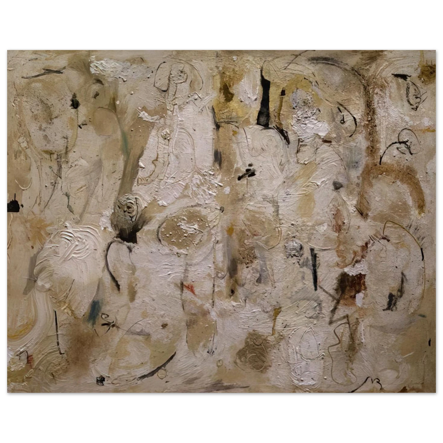 Helen Frankenthaler - Painted on 21st Street - 1951 Wall art - 20x25 cm / 8x10 inches - Premium Wooden Framed Poster With Fine Art Paper - Black frame
