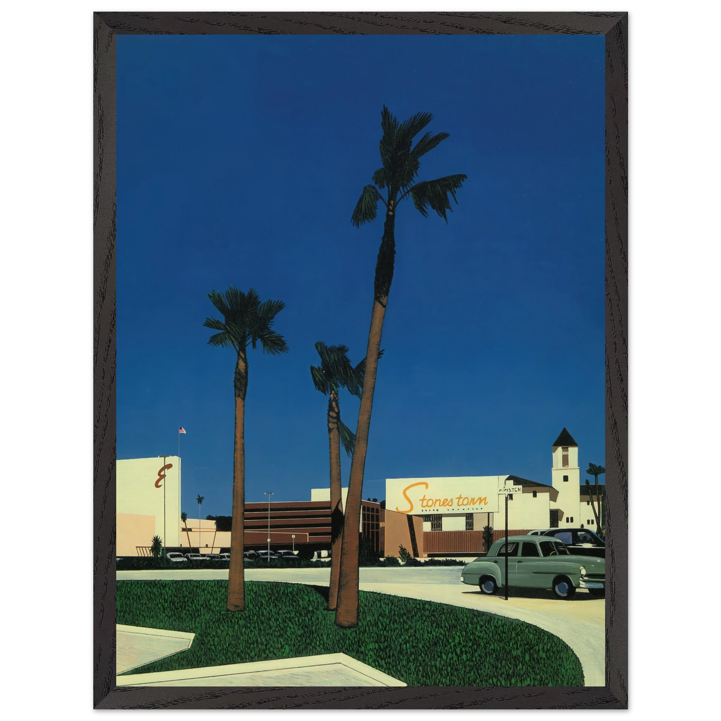 Hiroshi Nagai - In the beginning IV Mall Wall Art - 60x80 cm / 24x32 inches - Premium Wooden Framed Poster With Fine Art Paper - White frame