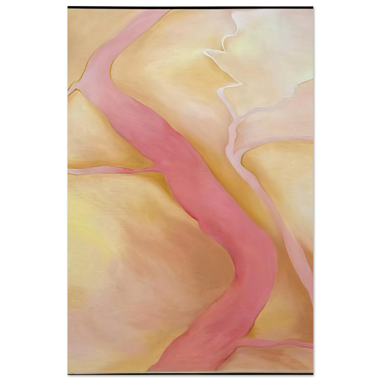 Georgia O'Keeffe - It Was Yellow and Pink II Fine Art Poster - 75x100 cm / 30x40 inches