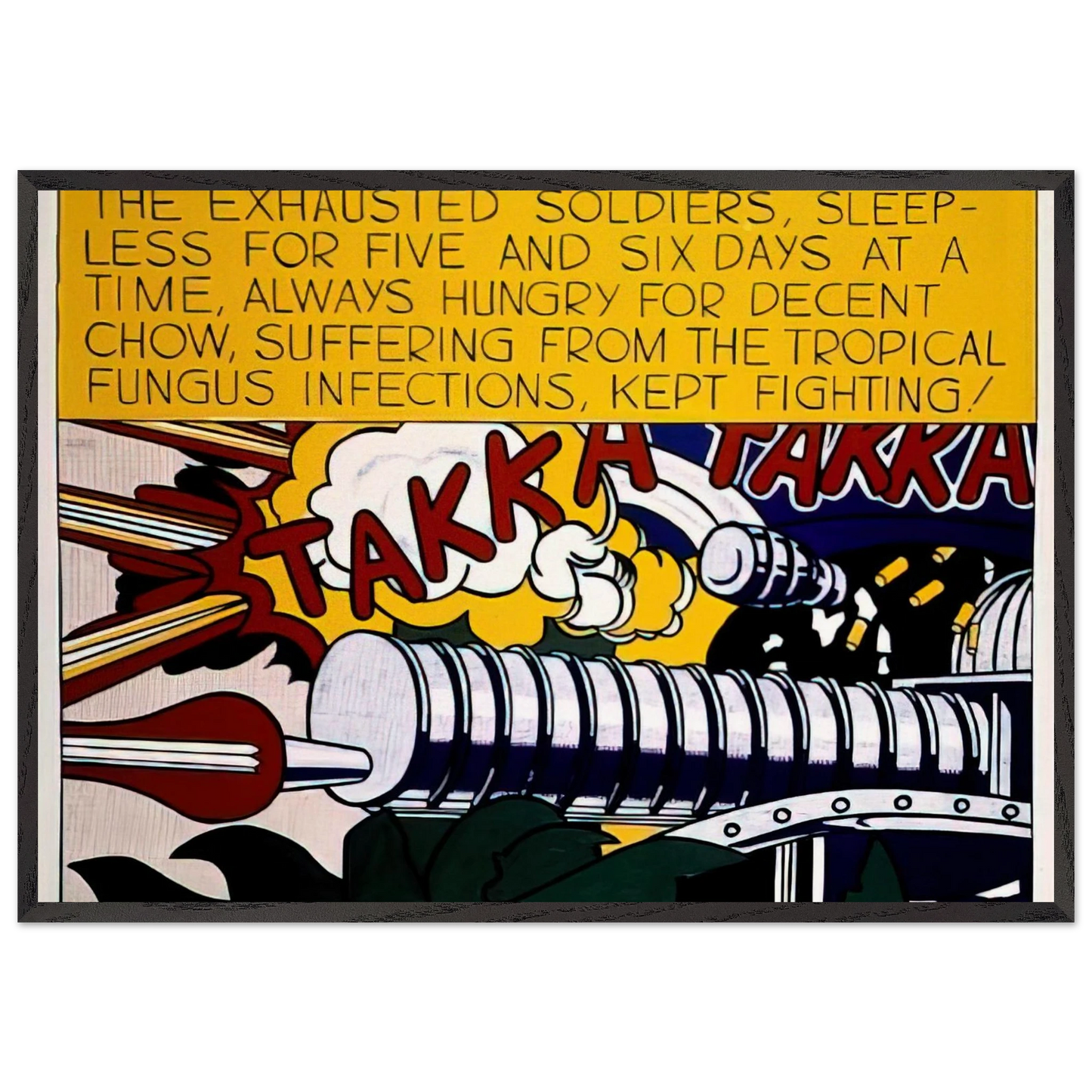 TAKKA TAKKA 1962 - Roy Lichtenstein 70x100 cm / 28x40 inches Framed Art Print – Black Wooden Frame
