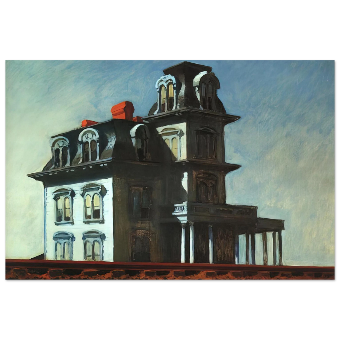 Edward Hopper - House by the Railroad Fine Art Poster - 75x100 cm / 30x40 inches