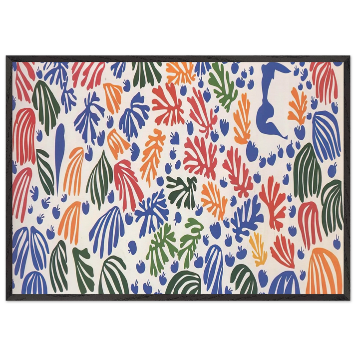 LA PERRUCHE ET LA SIRENE 1952 - Henri Matisse 70x100 cm / 28x40 inches Framed Art Print – Black Wooden Frame