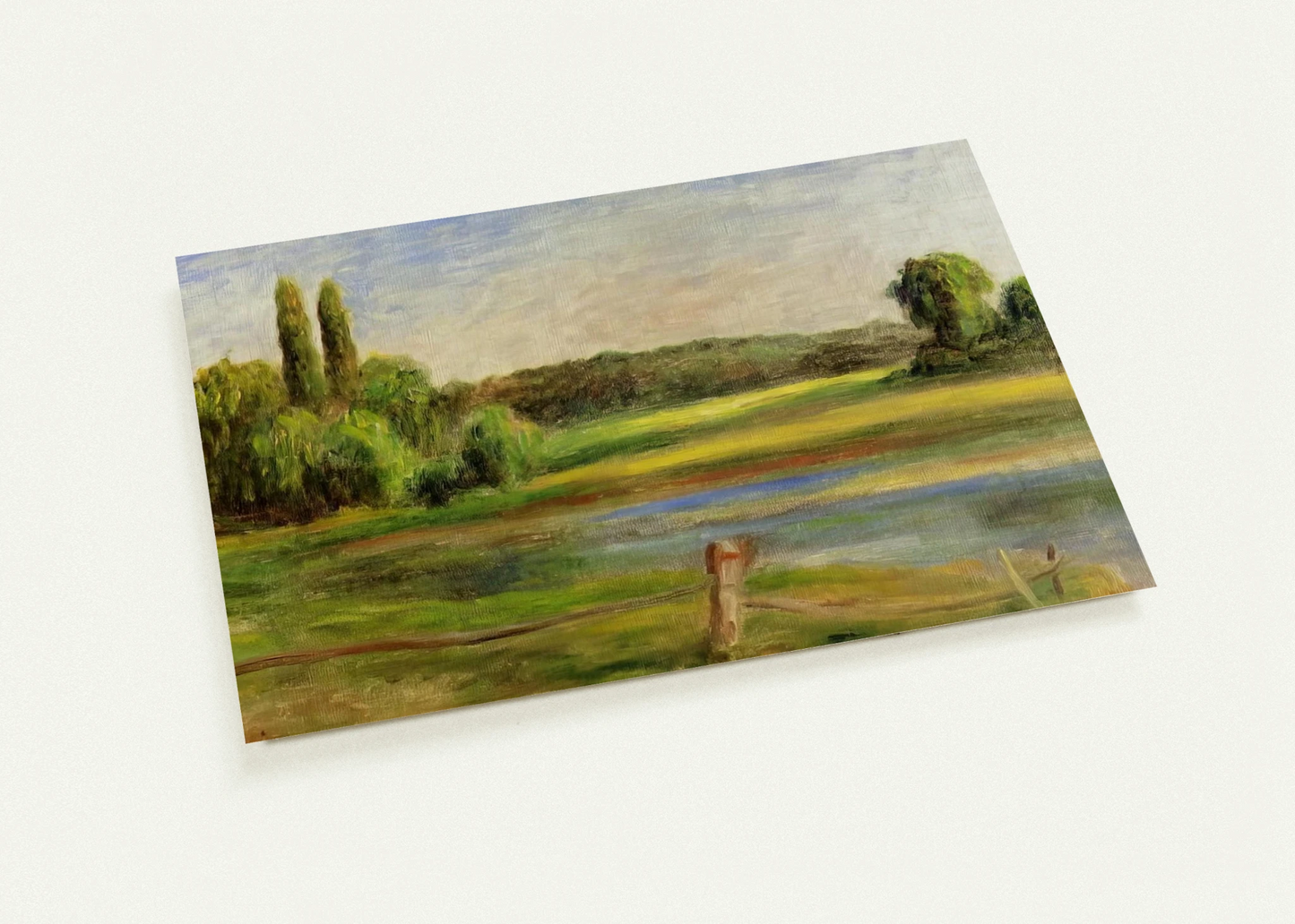 Landscape with Fence By Pierre-Auguste Renoir Pack of 10 Post Cards | Pierre-Auguste Renoir Post Cards | A6 (10.5 x 14.8 cm) - 4.1 x 5.8 inches