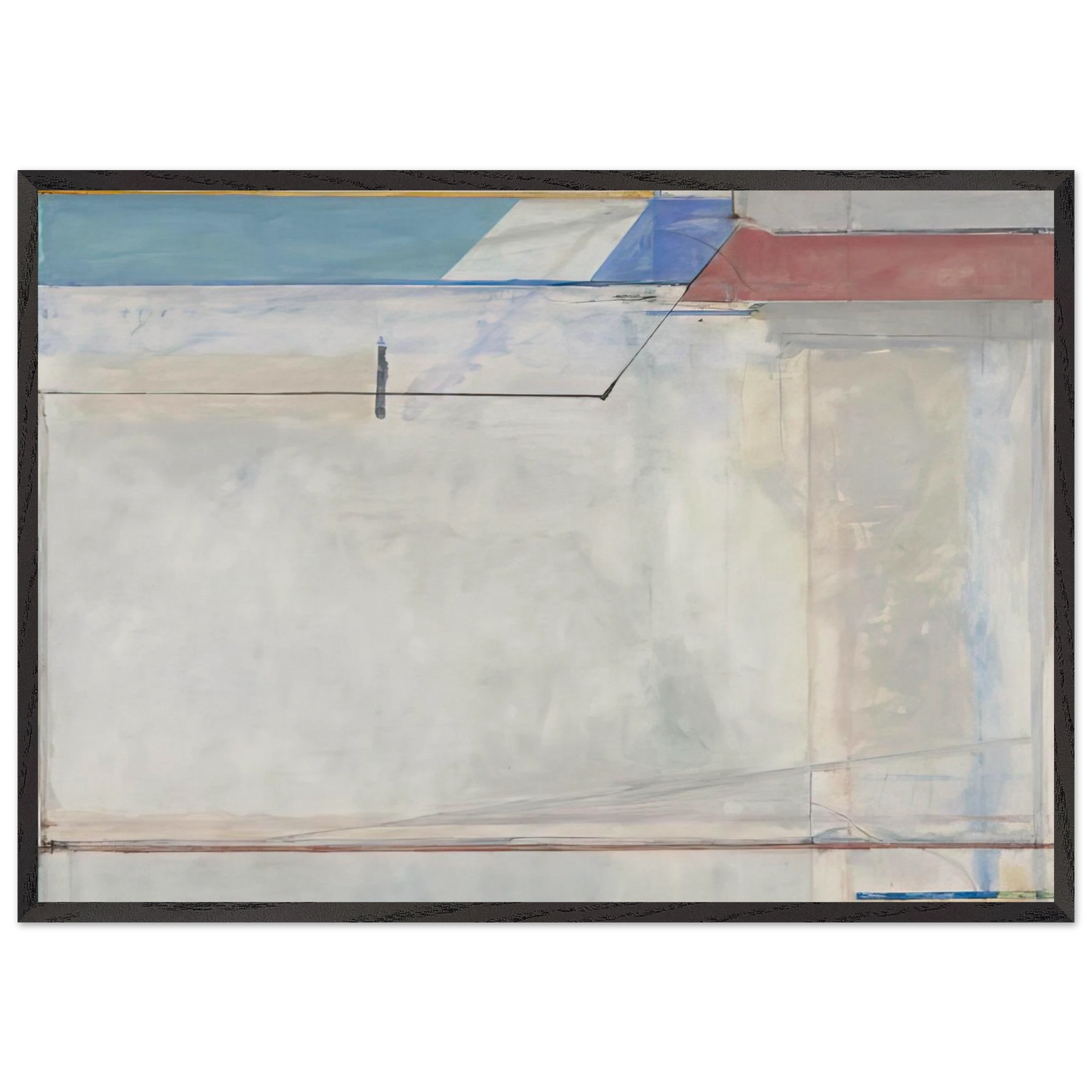 Ocean Park 63 - Richard Diebenkorn 70x100 cm / 28x40 inches Framed Art Print – Black Wooden Frame