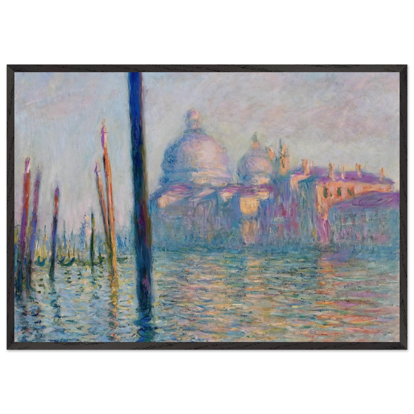 The Grand Canal in Venice 01 - claude monet Framed Art Print – Black Wooden Frame - Default Title - -Framed Art Print