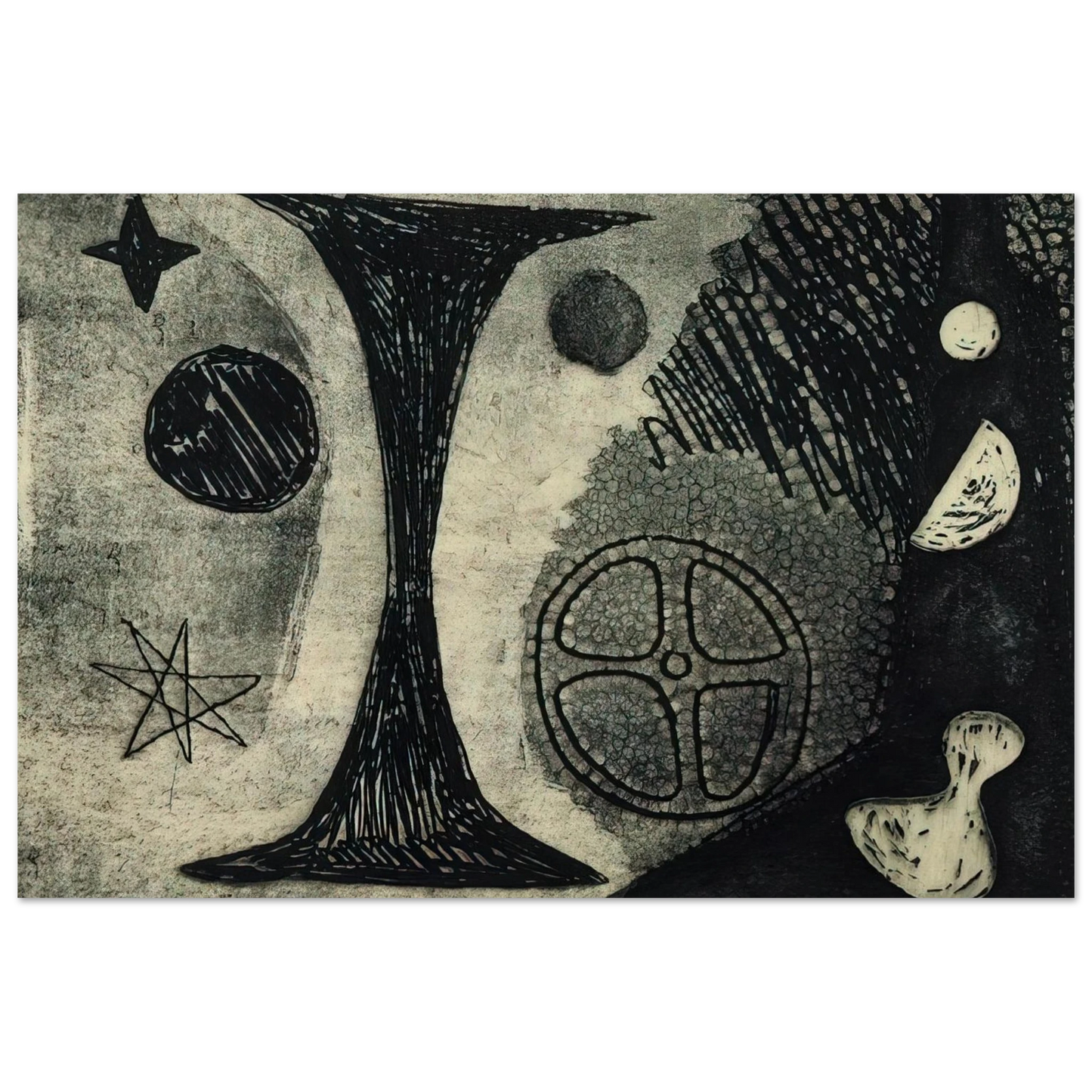 Alexander Calder - THE BIG I 1944 Fine Art Poster - 40x60 cm / 16x24 inches