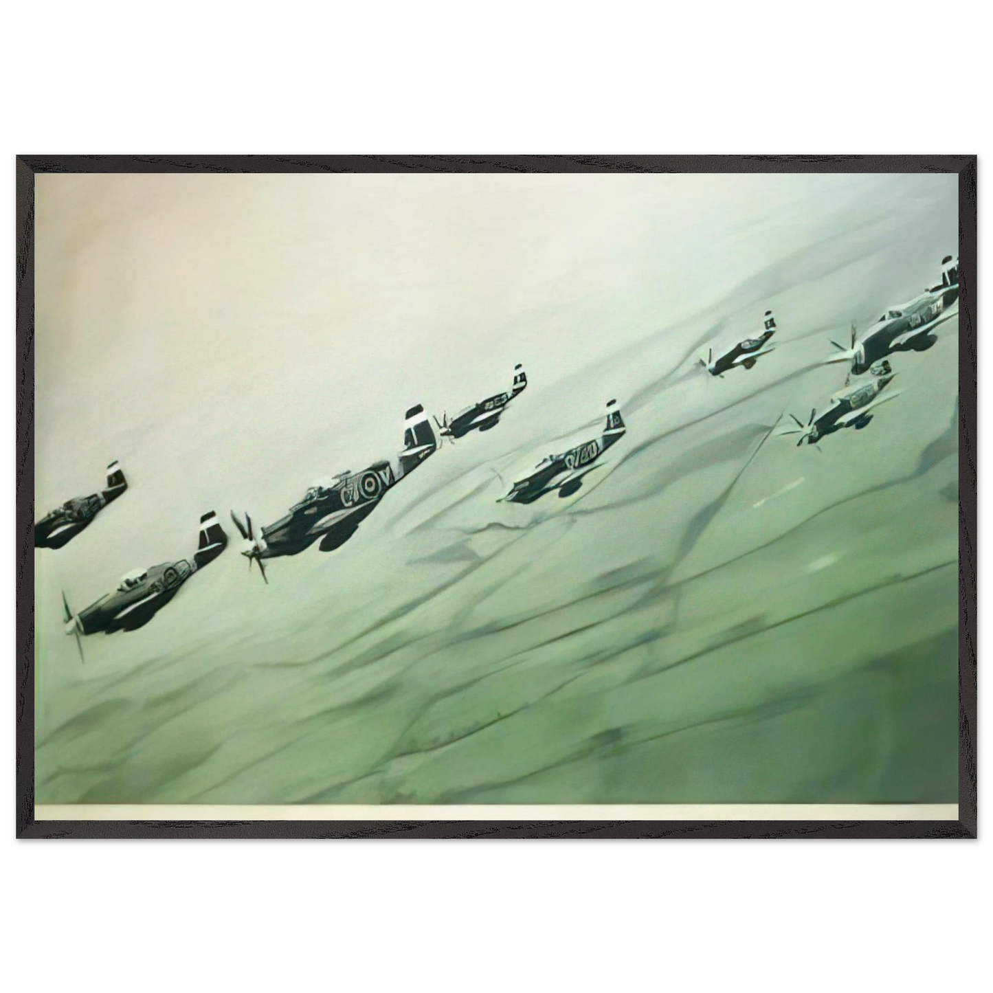 MUSTANG STAFFEL 1964 - Gerhard Richter Framed Art Print – Black Wooden Frame - Default Title - -Framed Art Print