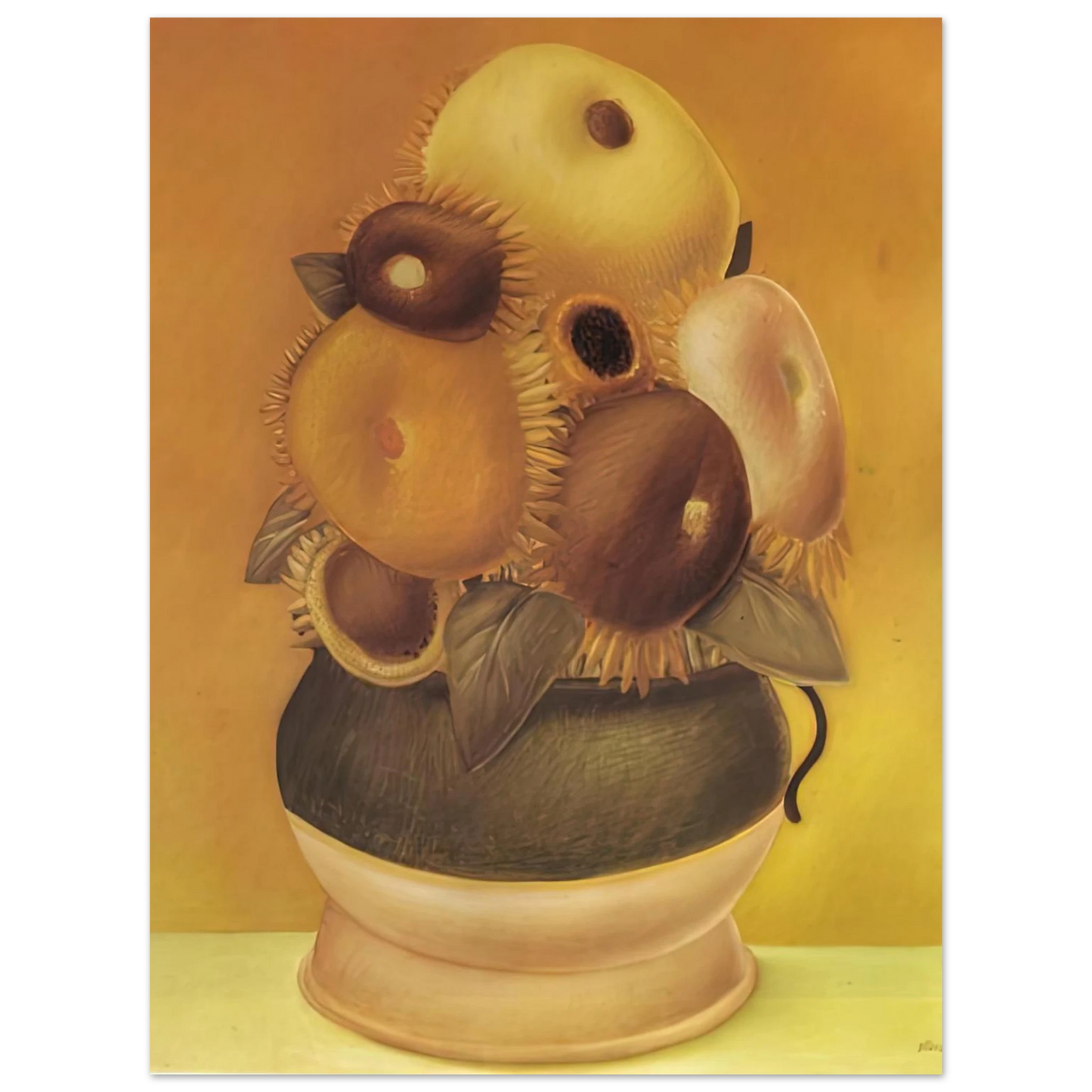 Fernando Botero - SUNFLOWERS Fine Art Poster - Default Title