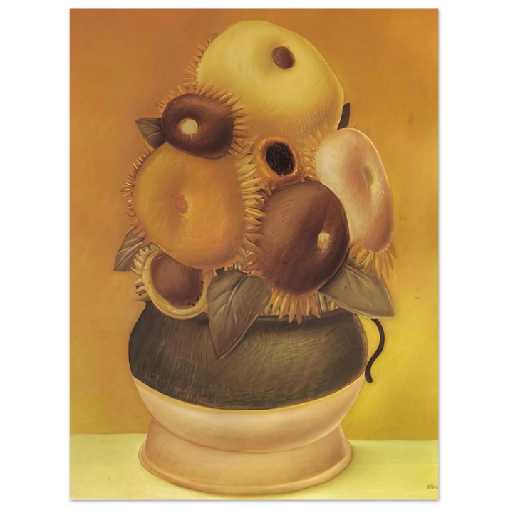 Fernando Botero - SUNFLOWERS 75x100 cm / 30x40inches Fine Art Poster