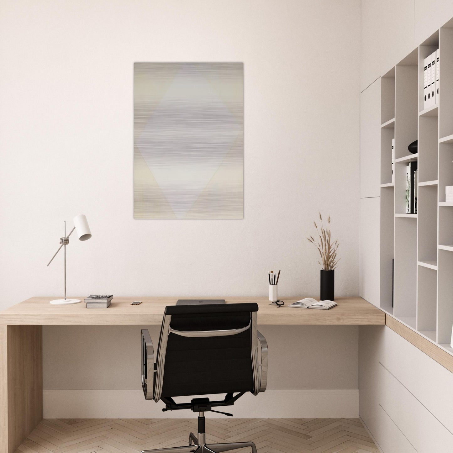 Two Whites - Ellsworth Kelly Brushed Aluminum Print - 70x100 cm / 28x40 inches | Ellsworth Kelly Aluminum Print | Ellsworth Kelly Prints