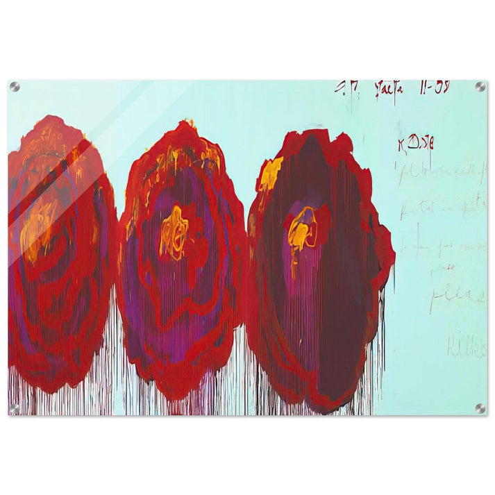 The Rose IV - Cy Twombly Acrylic Print - 70x100 cm / 28x40″ inches