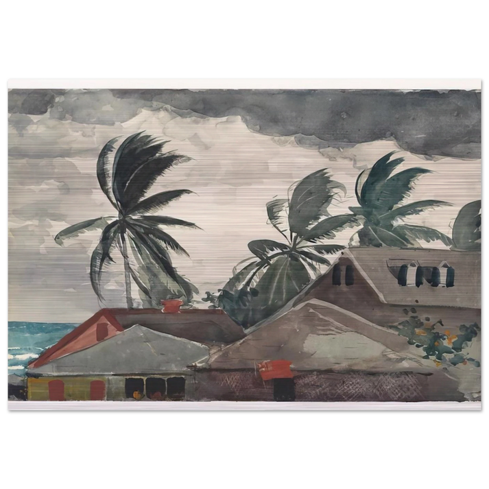HURRICANE BAHAMAS 1898 - Winslow Homer Brushed Aluminum Print - 70x100 cm / 28x40 inches | Winslow Homer Aluminum Print | Winslow Homer Prints