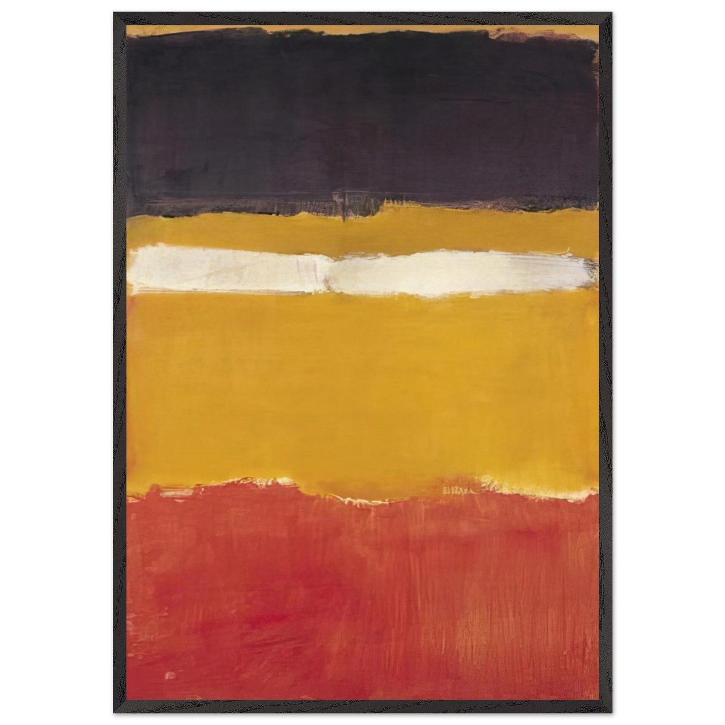 Number 24 Untitled - 1951 - Mark Rothko 70x100 cm / 28x40 inches Framed Art Print – Black Wooden Frame