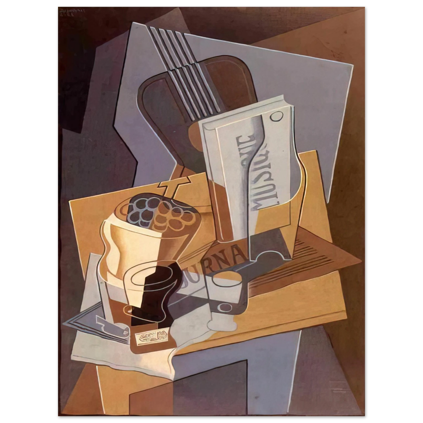 Juan Gris - THE BOOK OF MUSIC 1922 Fine Art Poster - Default Title