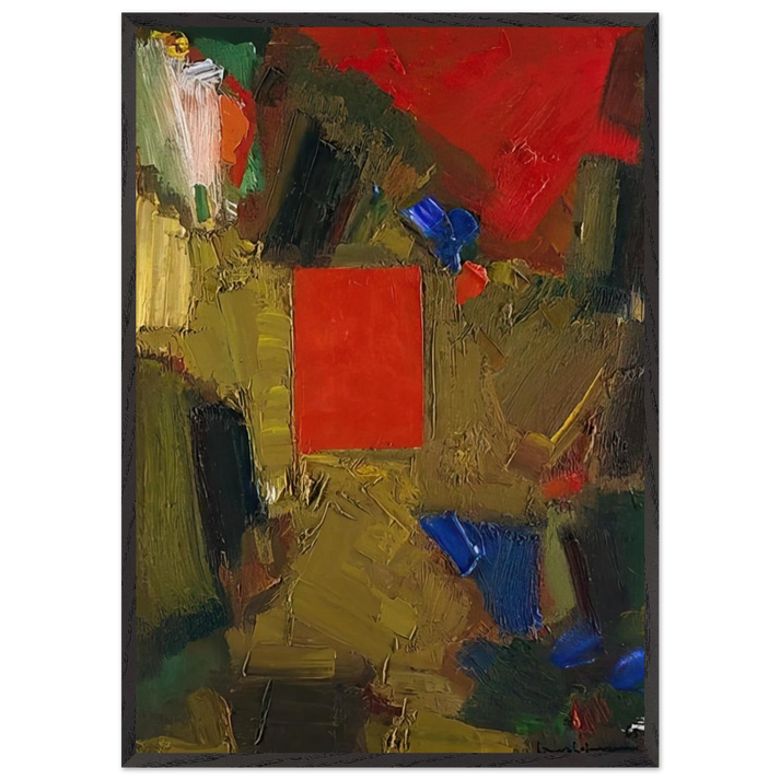 Profound Longing - Hans Hofmann 70x100 cm / 28x40 inches Framed Art Print – Black Wooden Frame