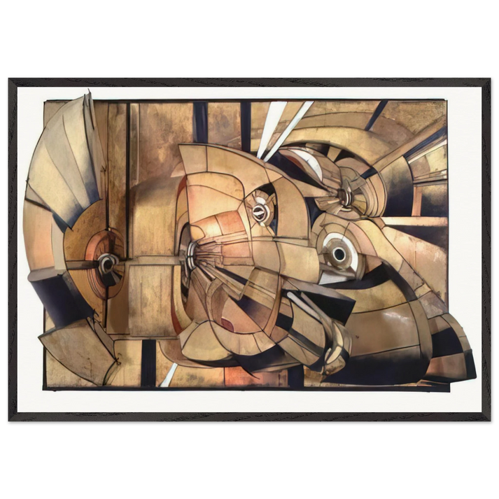 UNTITLED 1966 N1 - Lee Bontecou 70x100 cm / 28x40 inches Framed Art Print – Black Wooden Frame