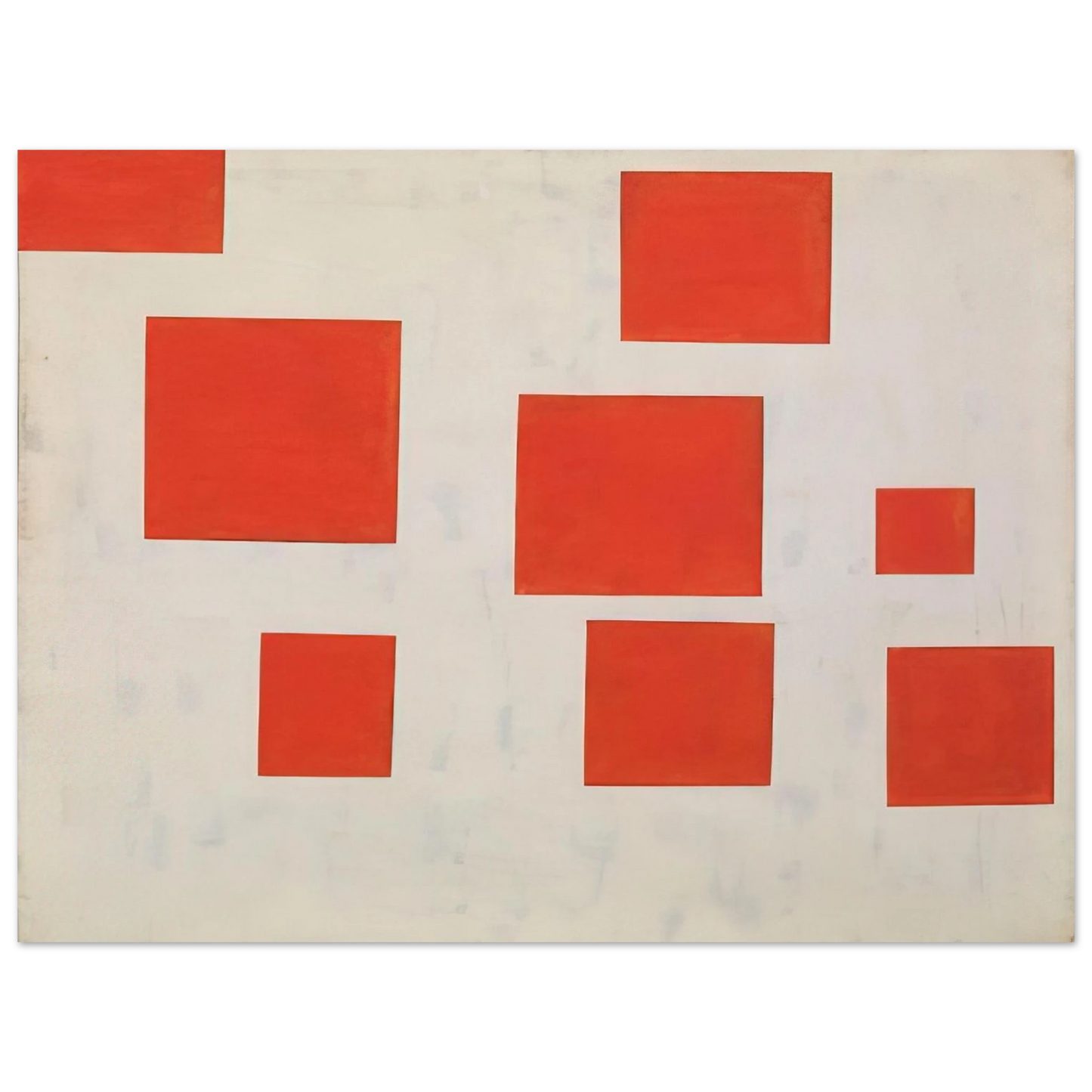 Blinky Palermo - Komposition mit 8 roten Rechtecken Composition with 8 Red Rectangles - 1964 Fine Art Poster - Default Title