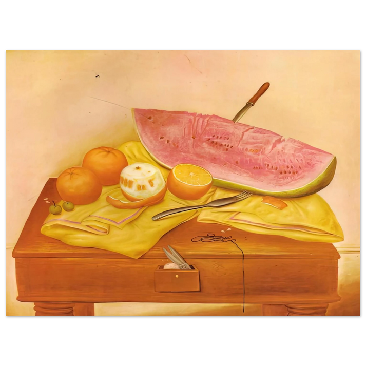 Fernando Botero - WATERMELONS AND ORANGES 75x100 cm / 30x40inches Fine Art Poster