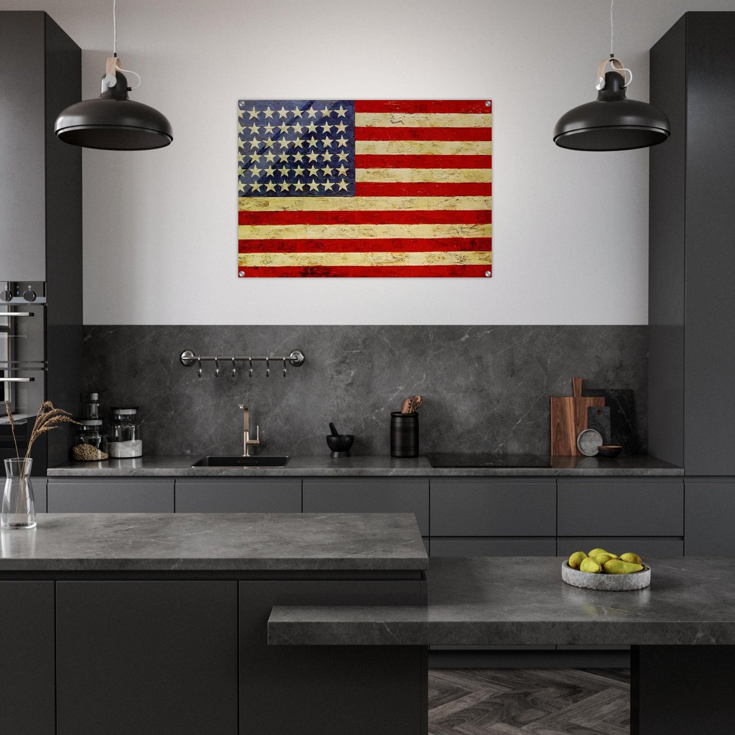 FLAG - Jasper Johns Acrylic Print - 70x100 cm / 28x40″ inches
