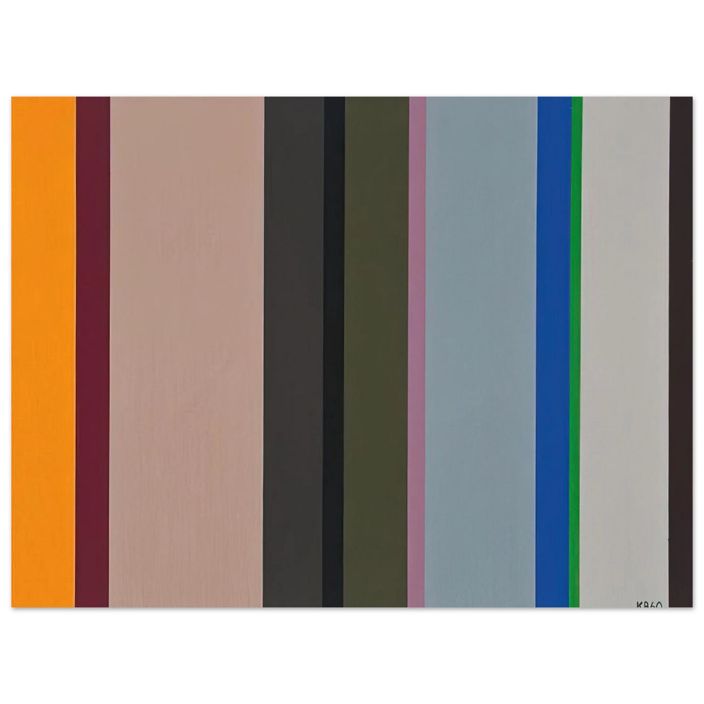 Karl Benjamin - V.S. - 1960 Fine Art Poster - Default Title