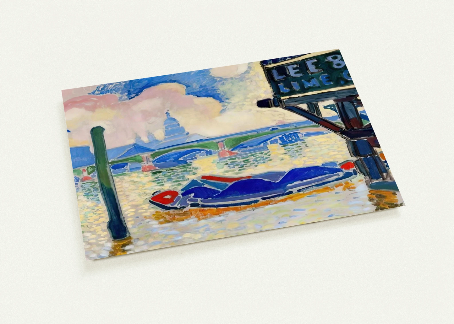 BARGES ON THE THAMES 1906 0 By Andre Derain Pack of 10 Post Cards | Andre Derain Post Cards | A6 (10.5 x 14.8 cm) - 4.1 x 5.8 inches
