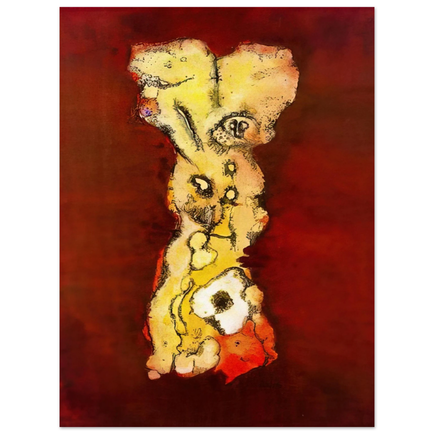Wols - Columna de figura grotescas - Art Informel Fine Art Poster - Default Title