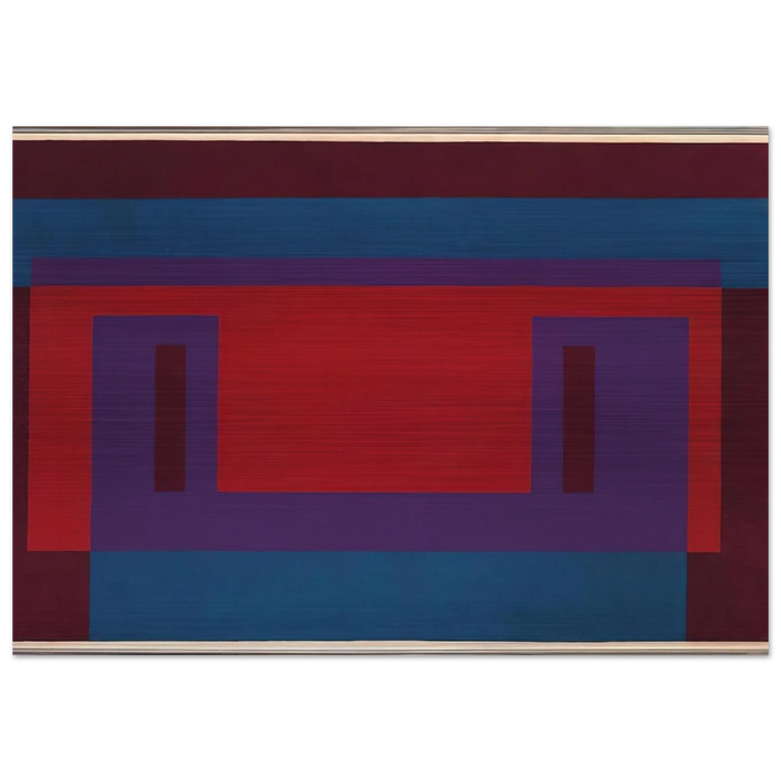 RED WALL 1956 - Josef Albers Brushed Aluminum Print - 70x100 cm / 28x40 inches | Josef Albers Aluminum Print | Josef Albers Prints