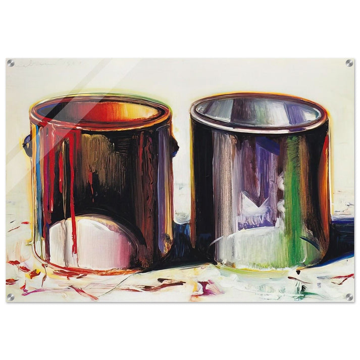 Two Paint Cans - 1987 - Wayne Thiebaud Acrylic Print - 70x100 cm / 28x40″ inches