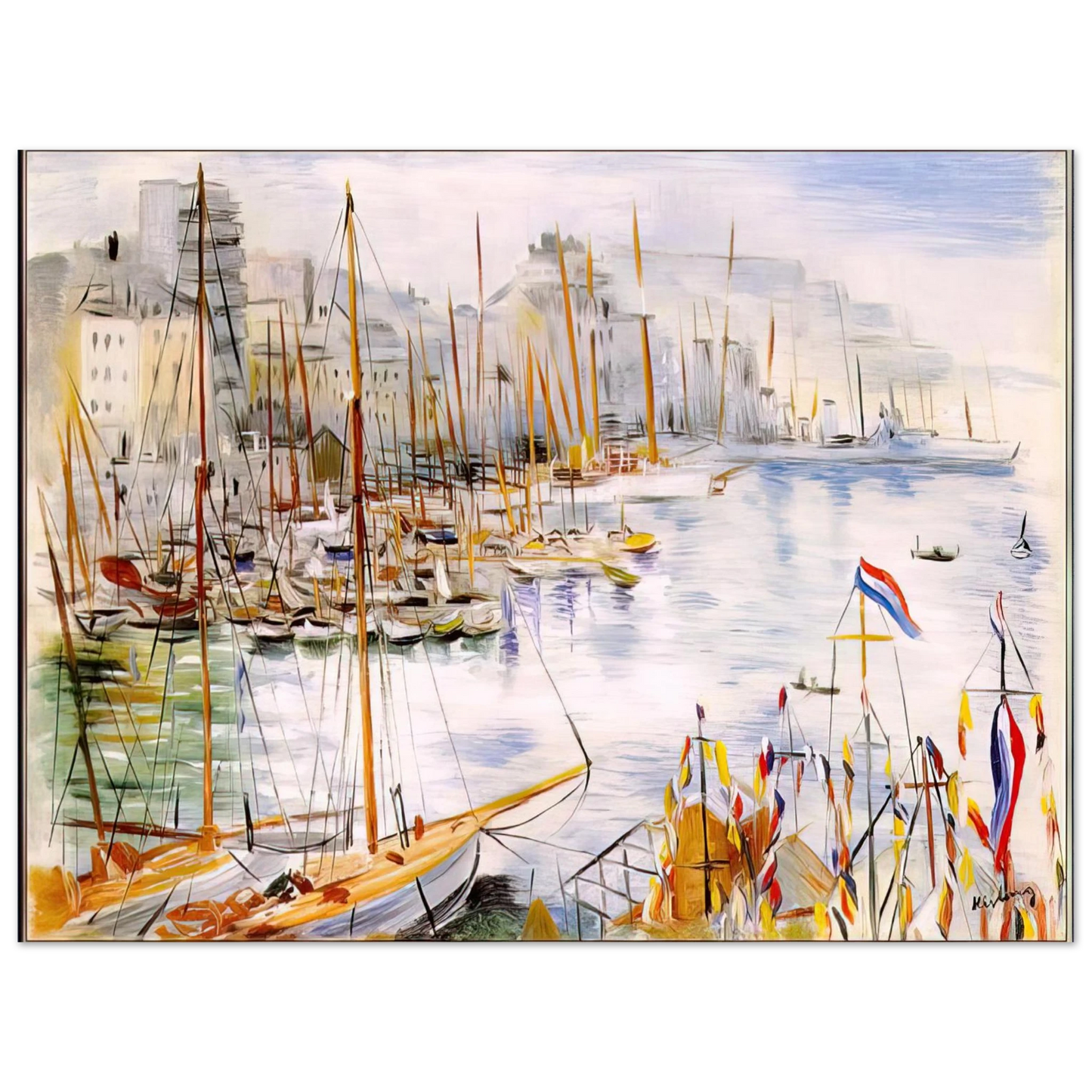 Moise Kisling - MARSEILLE PORT Fine Art Poster - Default Title