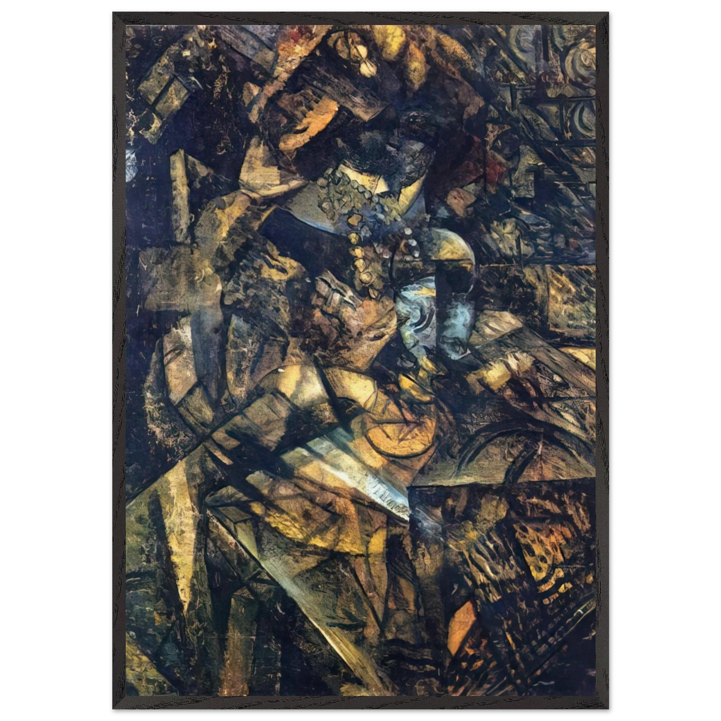 QUIRINAL STABLES - Carlo Carra Framed Art Print – Black Wooden Frame - Default Title - -Framed Art Print